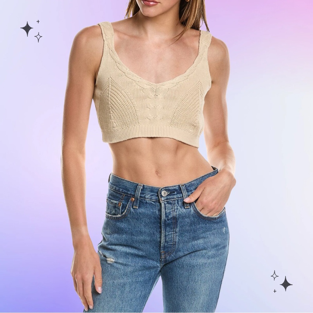 27 Miles Malibu cable knit bra top